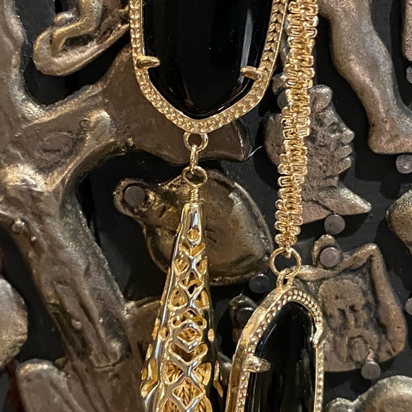 Kendra Scott black stone gold lariat - Picture 5 of 5